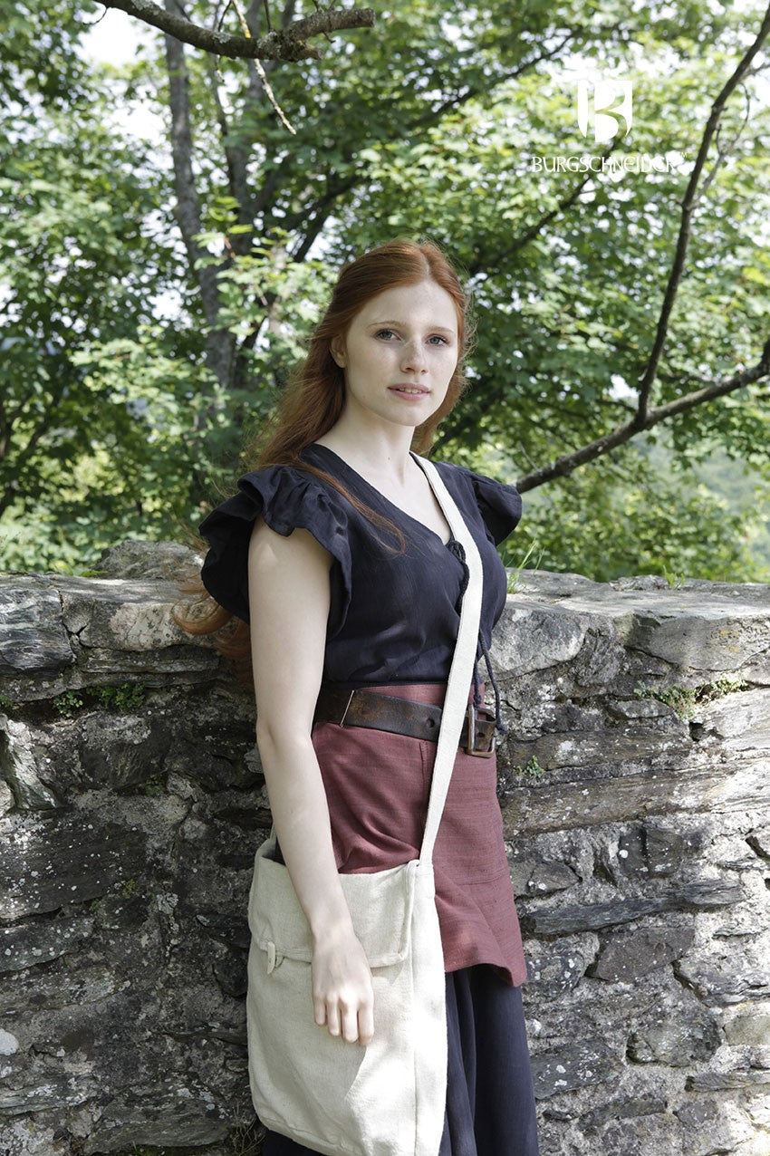 Bolso medieval Ehwaz, cierre cuerno