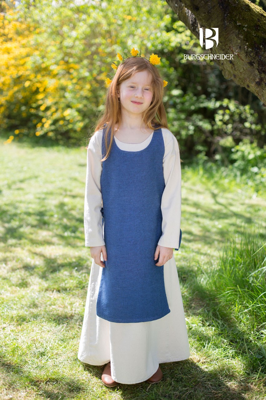 Sobrevesta vikinga Ylva para niñas, azul