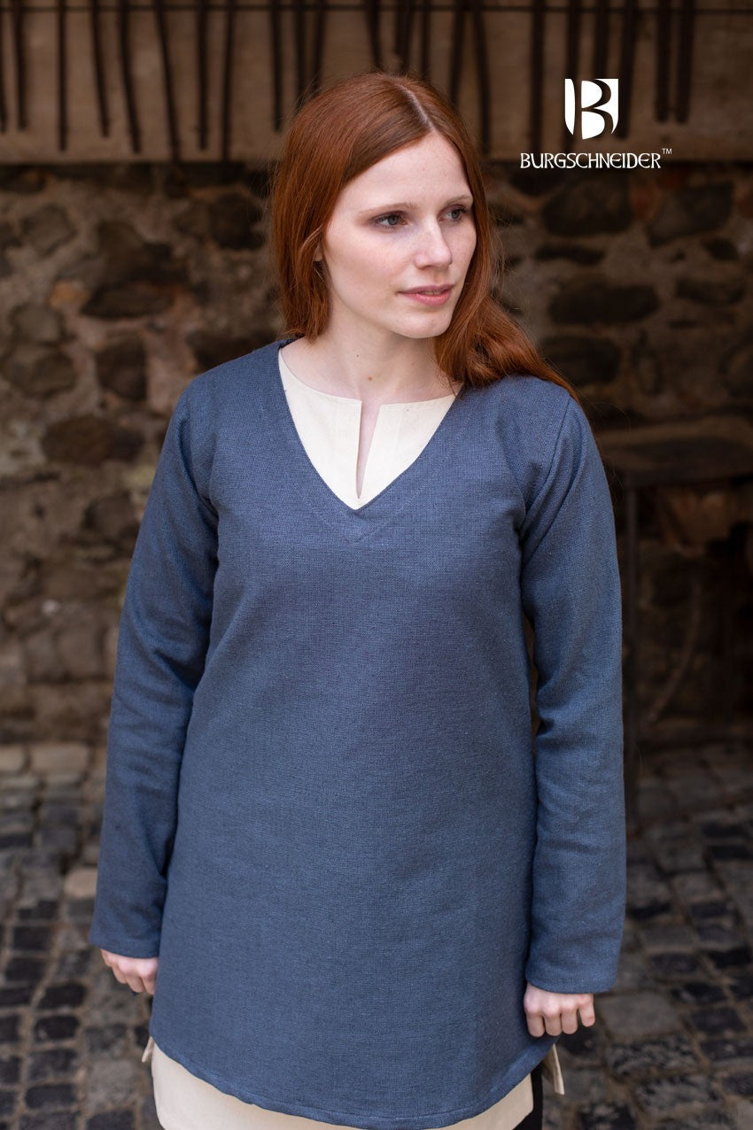 Túnica Medieval Frekja Gris-Azulado