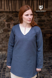 Túnica Medieval Frekja Gris-Azulado