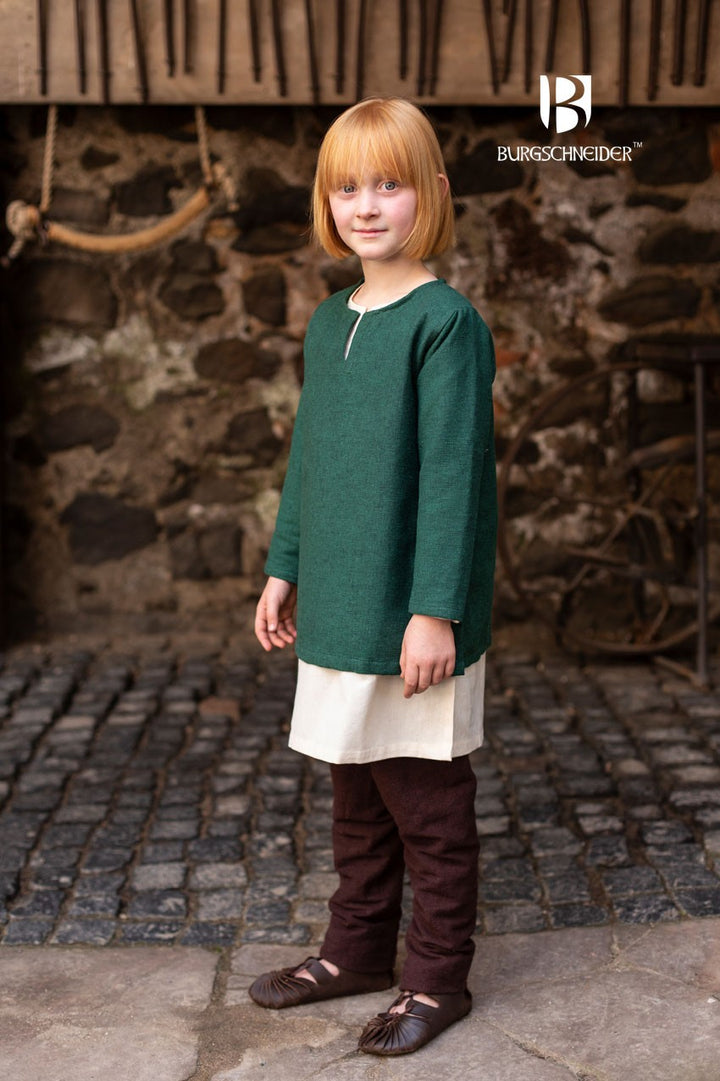 Túnica medieval para niños, Eriksson verde