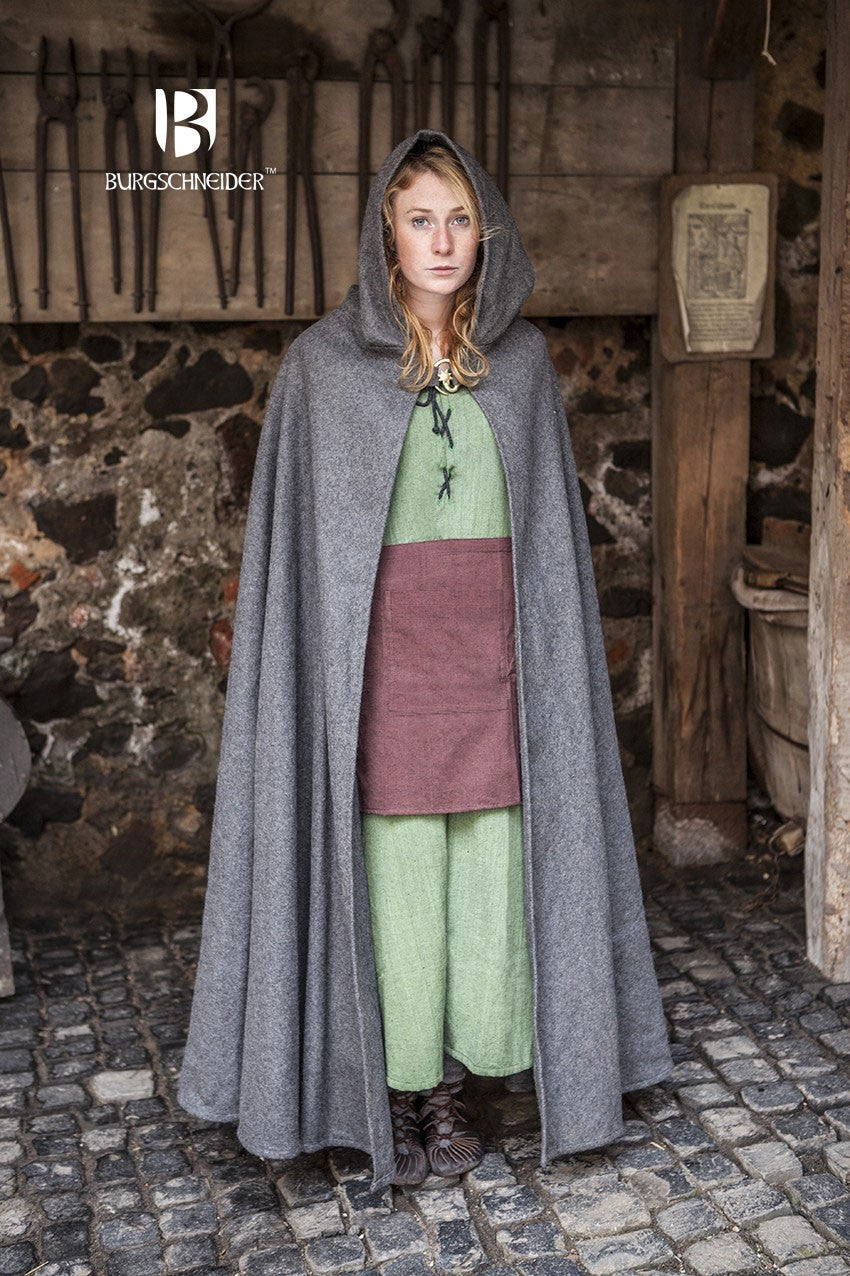 Capa medieval lana Hibernus, gris