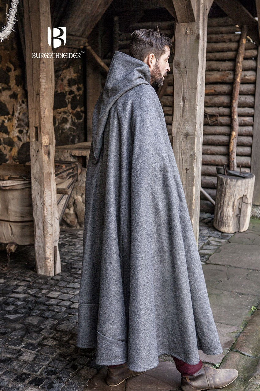 Capa medieval lana Hibernus, gris