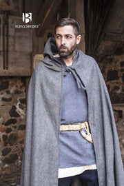 Capa medieval lana Hibernus, gris