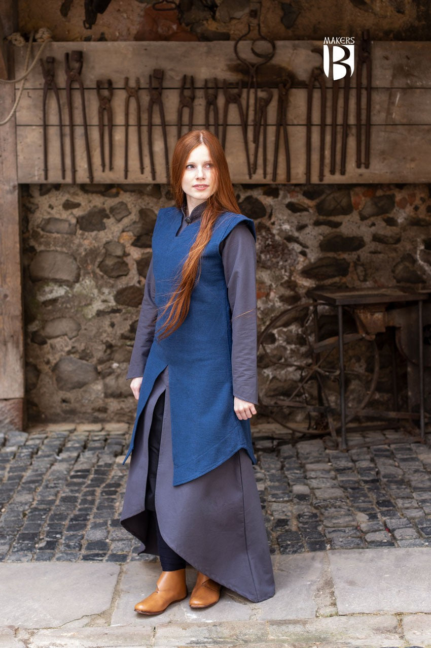 Túnica medieval Eryn, azul