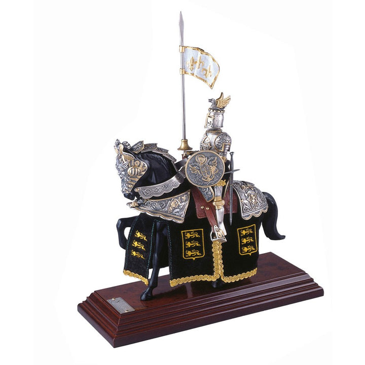 Armadura a caballo Casco de Dragón Dorado
