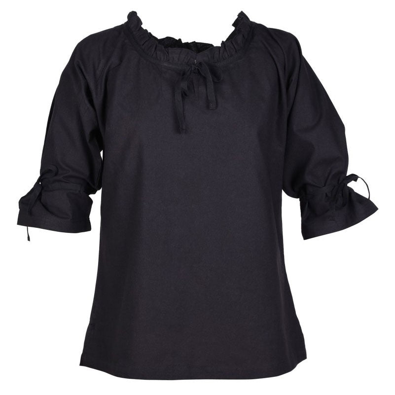 Blusa medieval mujer Birga, negro