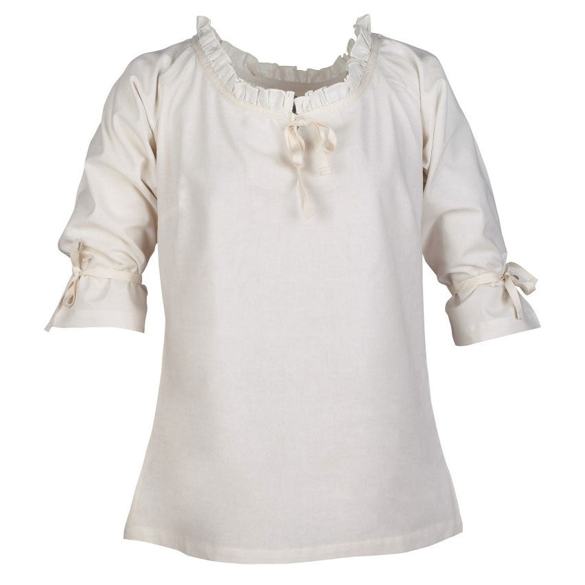 Blusa medieval mujer Birga, blanco