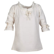 Blusa medieval mujer Birga, blanco