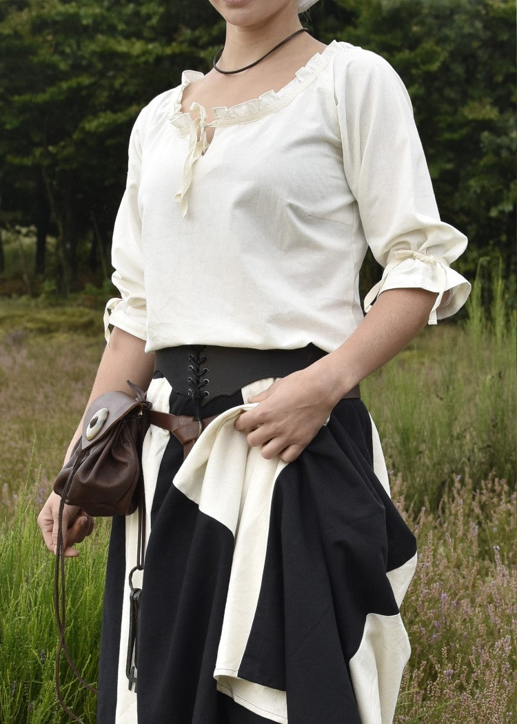 Blusa medieval mujer Birga, blanco