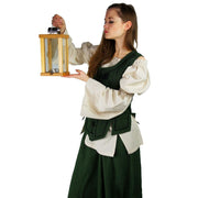 Blusa medieval clásica, crema