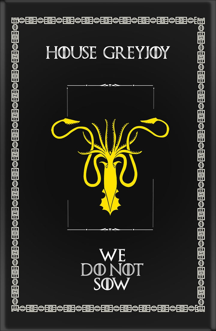 Estandarte Juego de Tronos House GreyJoy (70x100 cms.)