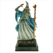 Miniatura Mago Merlín lanzando hechizo, 25 cms.