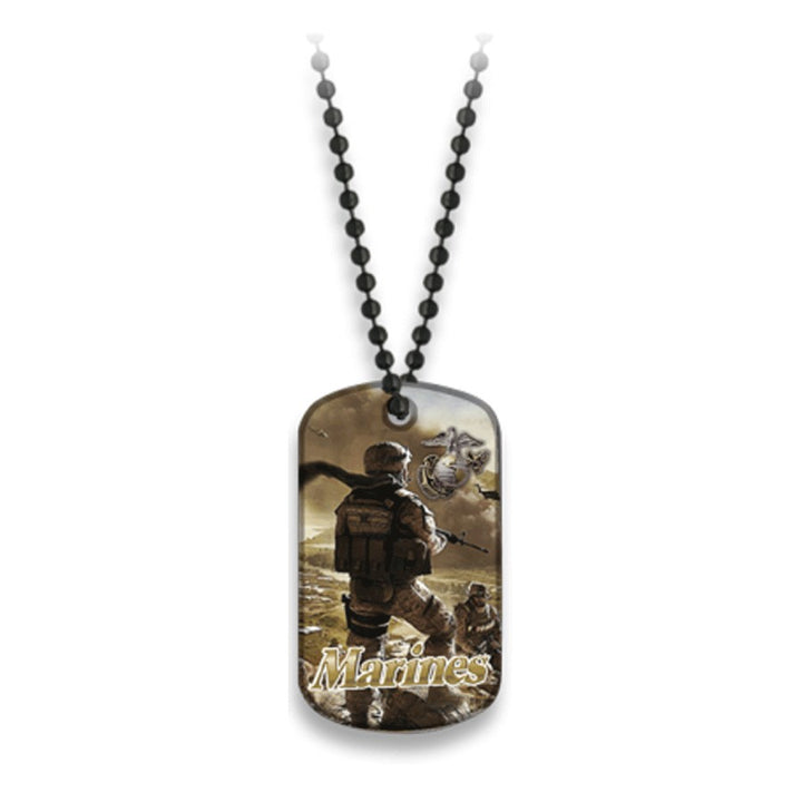 Placa con cadena de bolas Marines