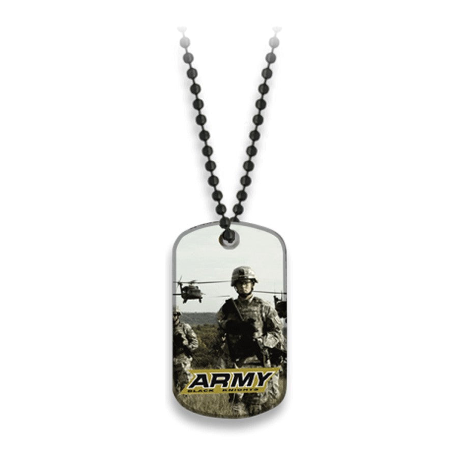 Placa con cadena de bolas Army