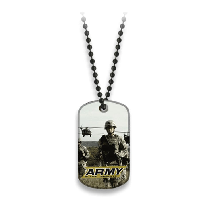 Placa con cadena de bolas Army