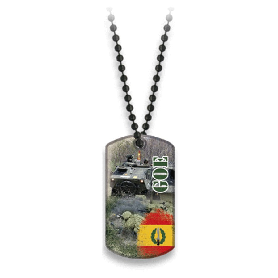 Placa con cadena de bolas GOE