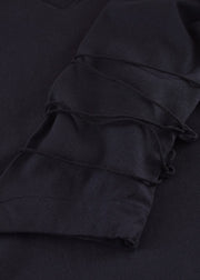 Blusa medieval Aila, negro