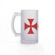 Jarra de Cerveza Caballeros Templarios, cristal translucido