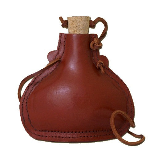 Frasco de acero, revestido de cuero