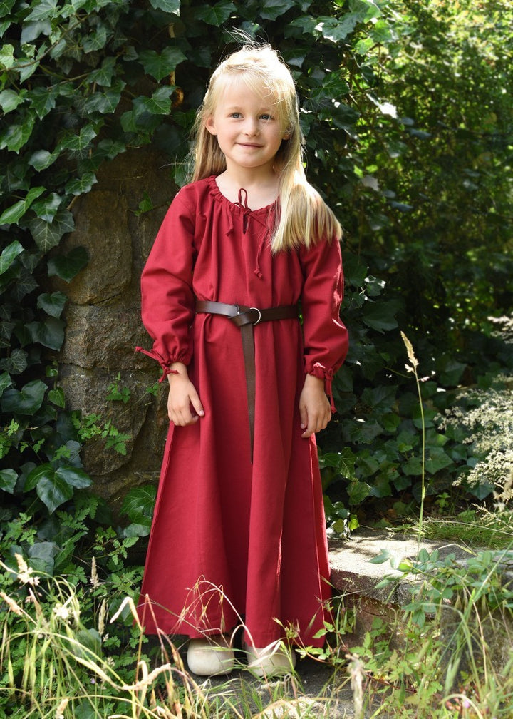 Vestido vikingo rojo Ana, niña