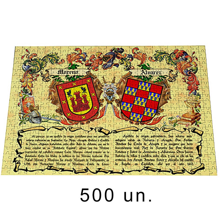 Puzzle Escudos Heráldicos 2 Apellidos