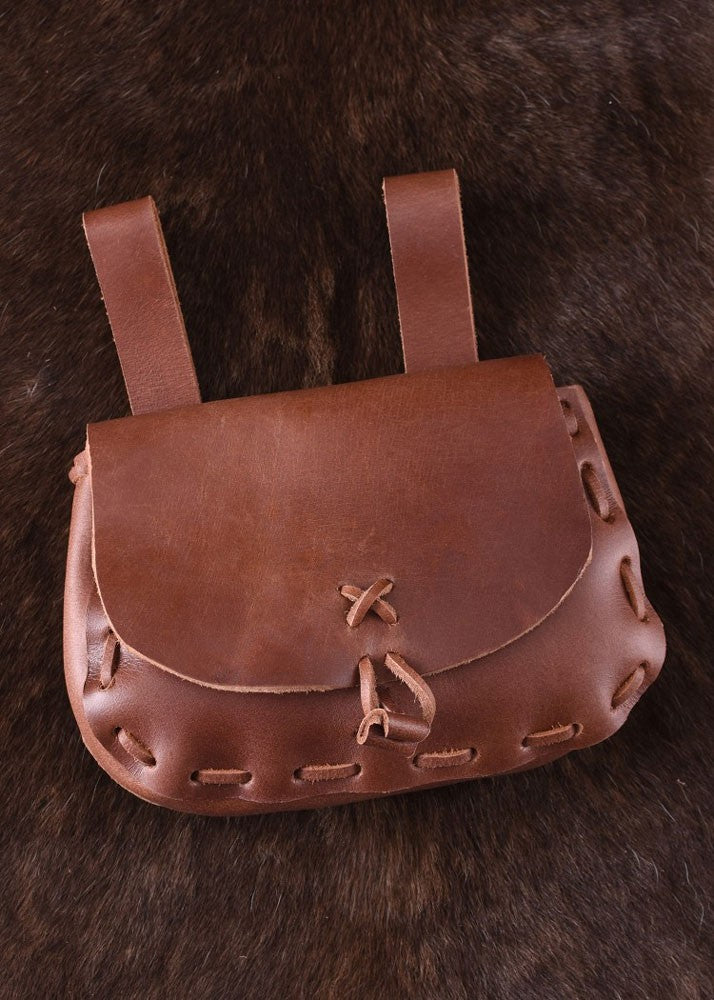 Bolso medieval reversible, cuero de vacuno