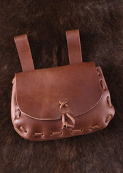 Bolso medieval reversible, cuero de vacuno