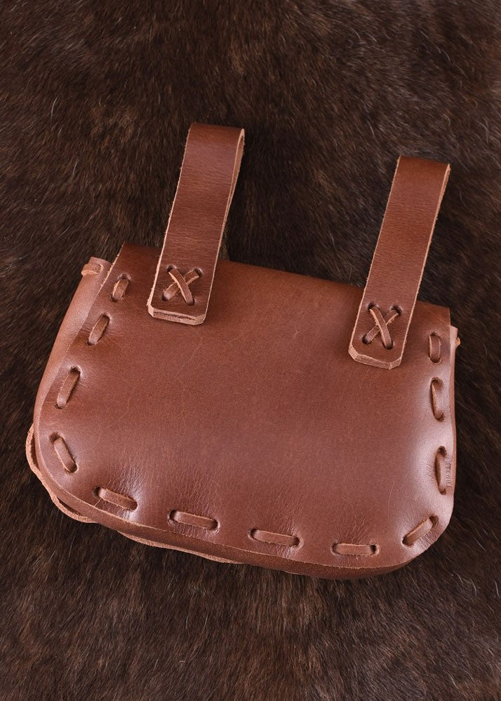 Bolso medieval reversible, cuero de vacuno