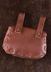 Bolso medieval reversible, cuero de vacuno