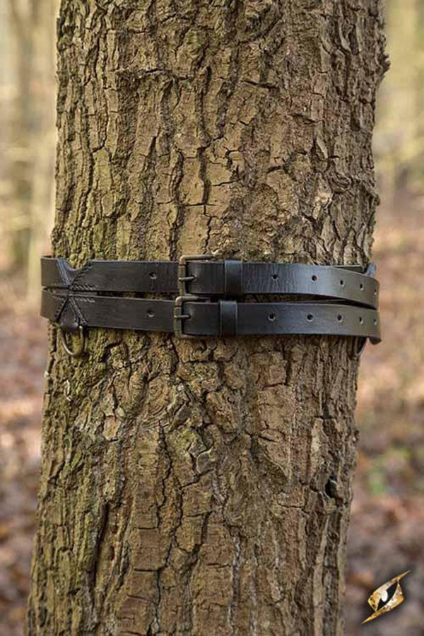 Cinturón medieval doble, 120 cm.