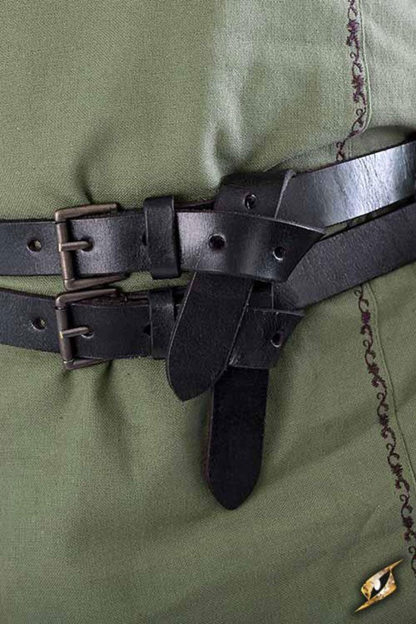 Cinturón medieval doble, 120 cm.