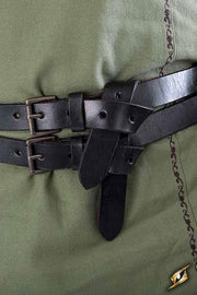Cinturón medieval doble, 120 cm.