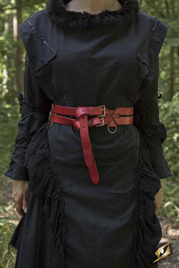 Cinturón medieval doble, 120 cm.