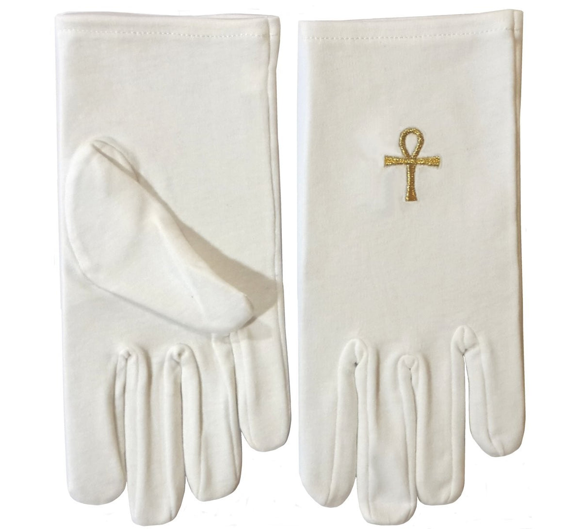Guantes blancos con el Anj de Isis masónico