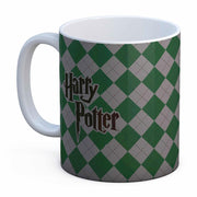 Taza Cerámica Blanca Slytherin de Harry Potter