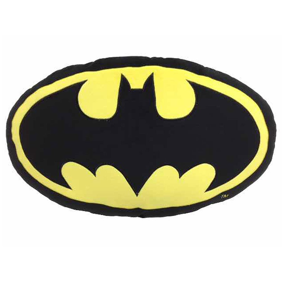 Cojín ovalado logo Batman, DC Comics