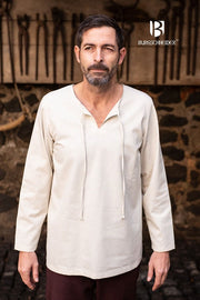 Camisa medieval lazos Ulrich, crema