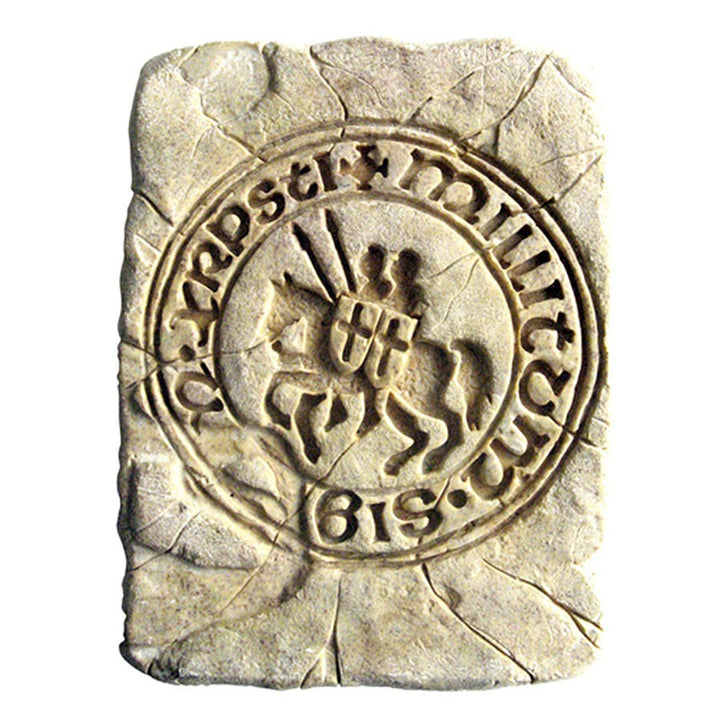 Huella Histórica Sello de los Caballeros Templarios, 20 x 15 cm.