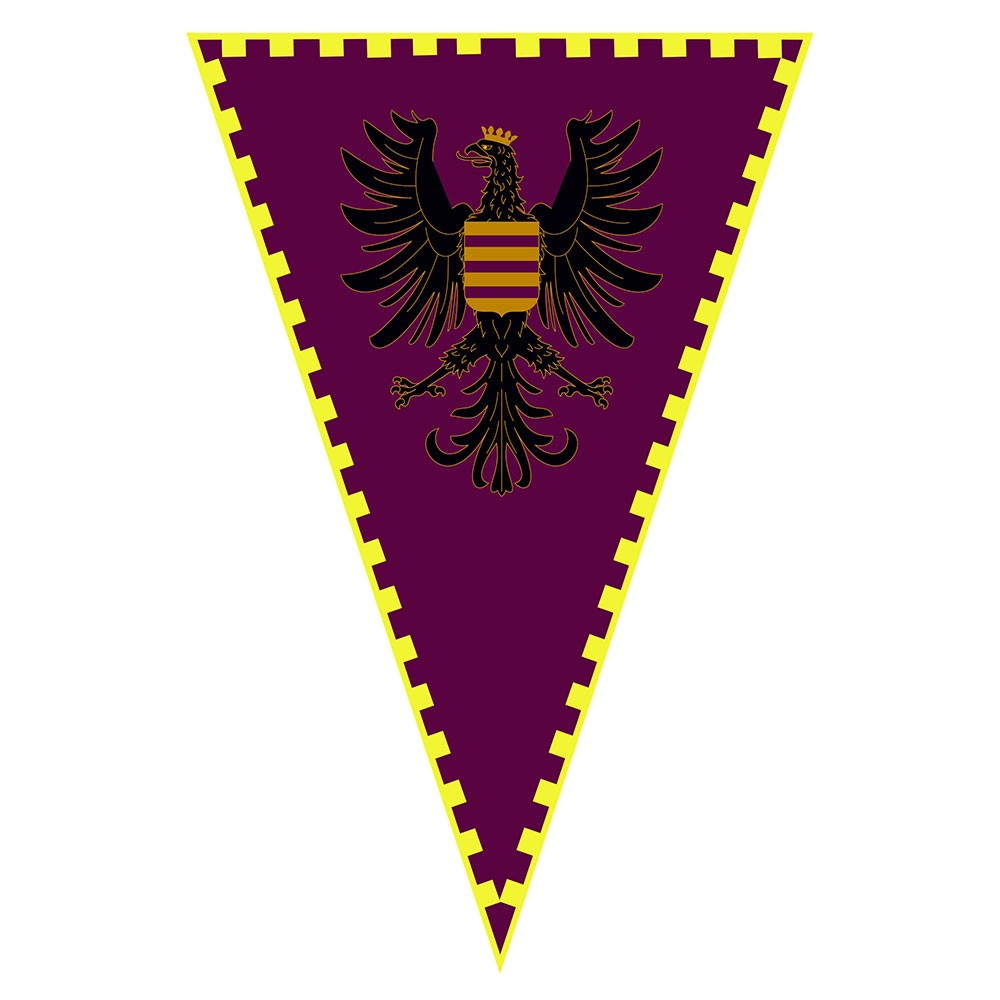 Estandarte Medieval Águila con Corona