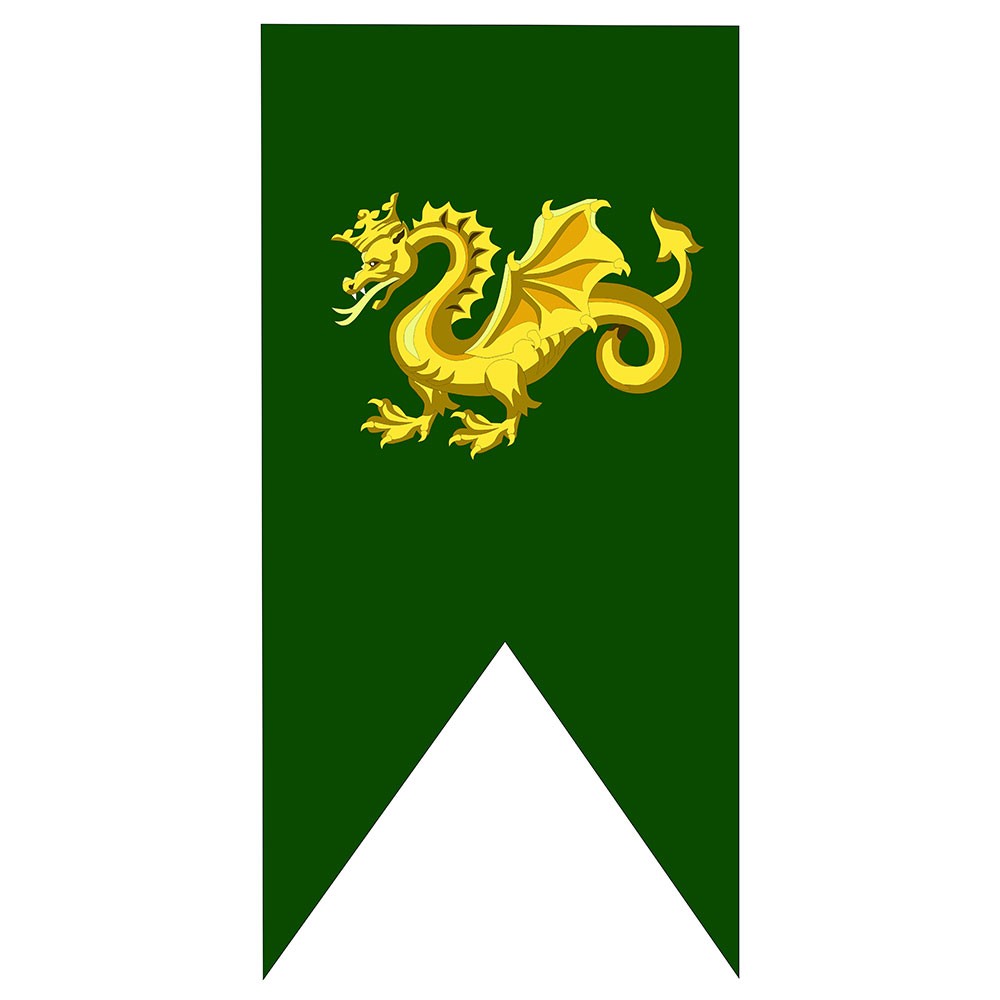 Estandarte Medieval Dragón de Oro