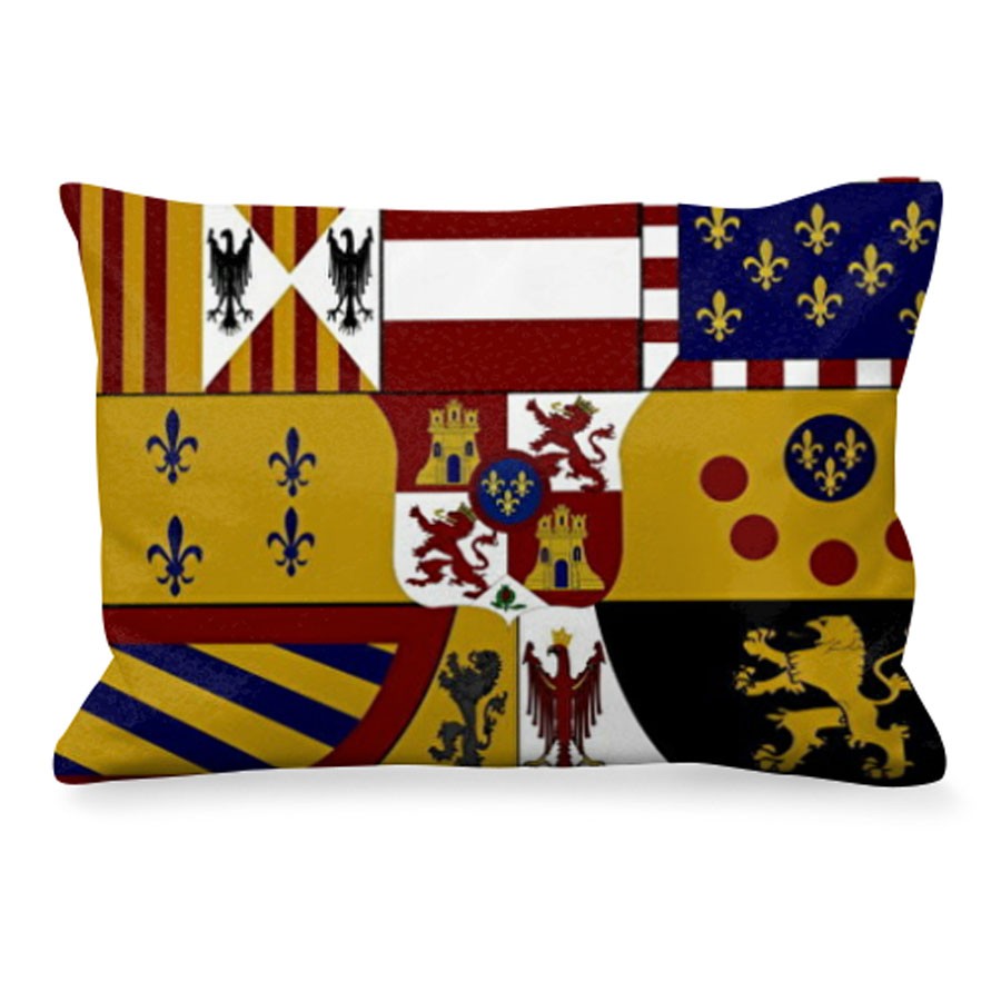 Cojín Rectangular Medieval Escudo Borbones
