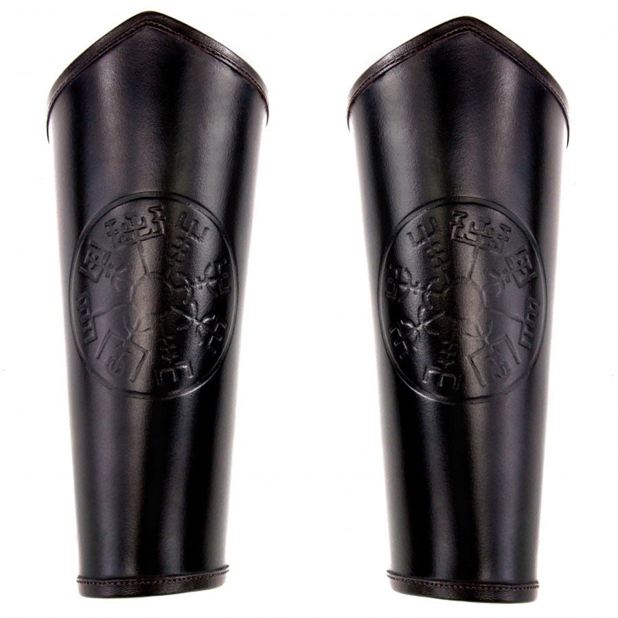 Brazaletes Celtas piel Vegvisir negros