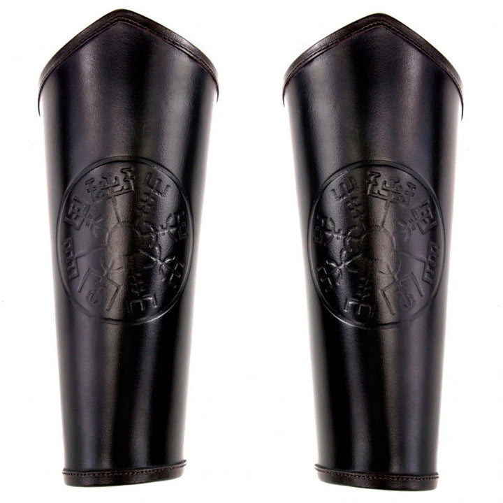 Brazaletes Celtas piel Vegvisir negros