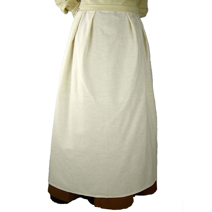 Delantal medieval modelo Lola, blanco natural