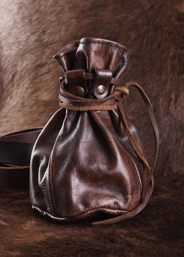 Bolsa grande de piel para monedas