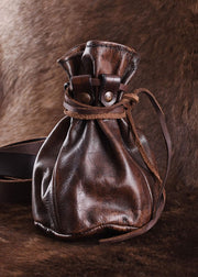 Bolsa grande de piel para monedas