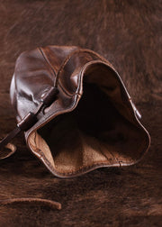 Bolsa grande de piel para monedas