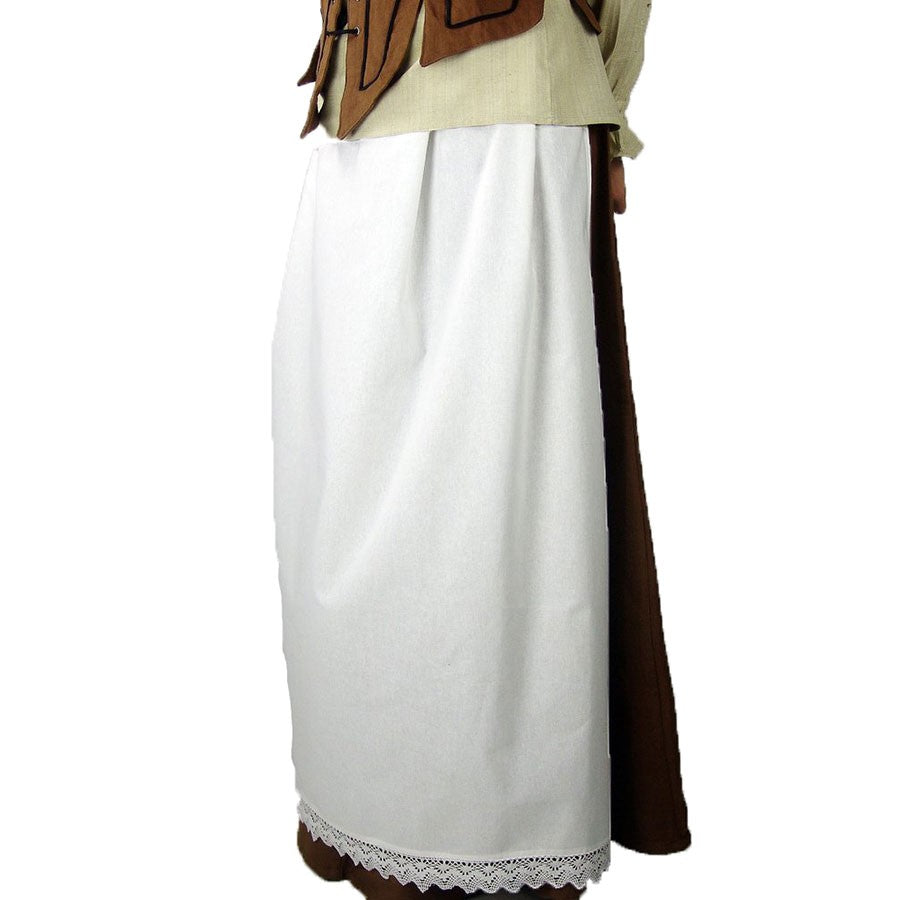 Delantal medieval modelo Jade, color blanco
