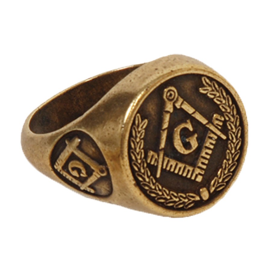 Anillo masonería en color bronce